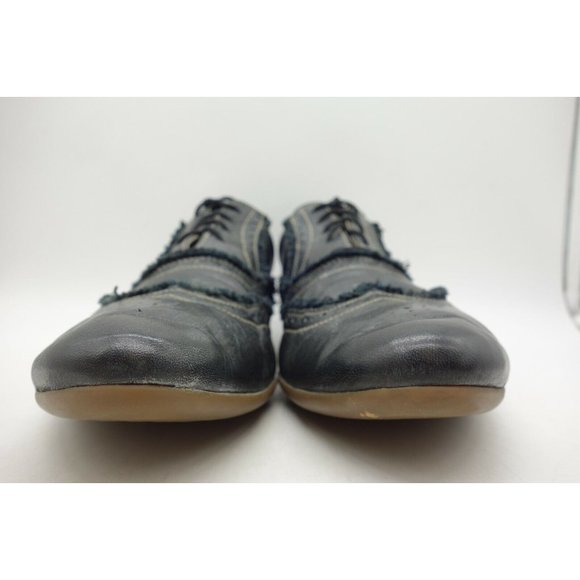 Blackstone Black Leather Distressed Edge Wingtip Oxfords Shoes Men\'s 45 / 11 main image 6